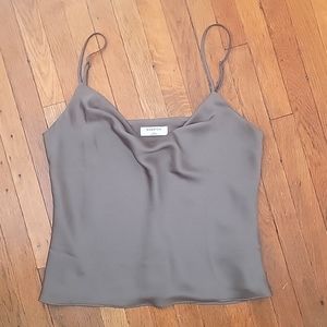 Babaton Cowlneck Camisole, Khaki, Size M